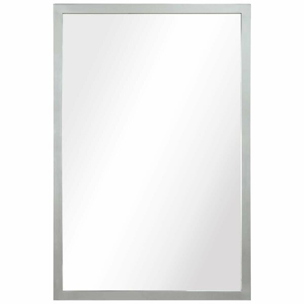 Solid Storage Supplies Contempo Polished SIlver Stainless Steel rectangular Wall Mirror SO2950292